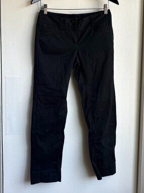 White House Black Market Black Slim Ankle Crop Pants Size 0